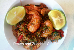 prawn and zucchini stir fry